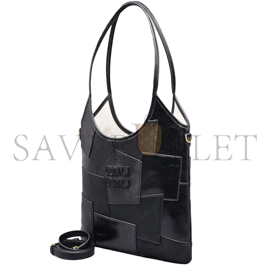 M1v M1v ivy leather patchwork handbag 5bg231 (40*35cm)
